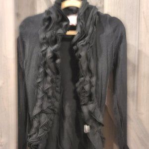 Romeo & Juliet Black Small Ruffled Cardigan
